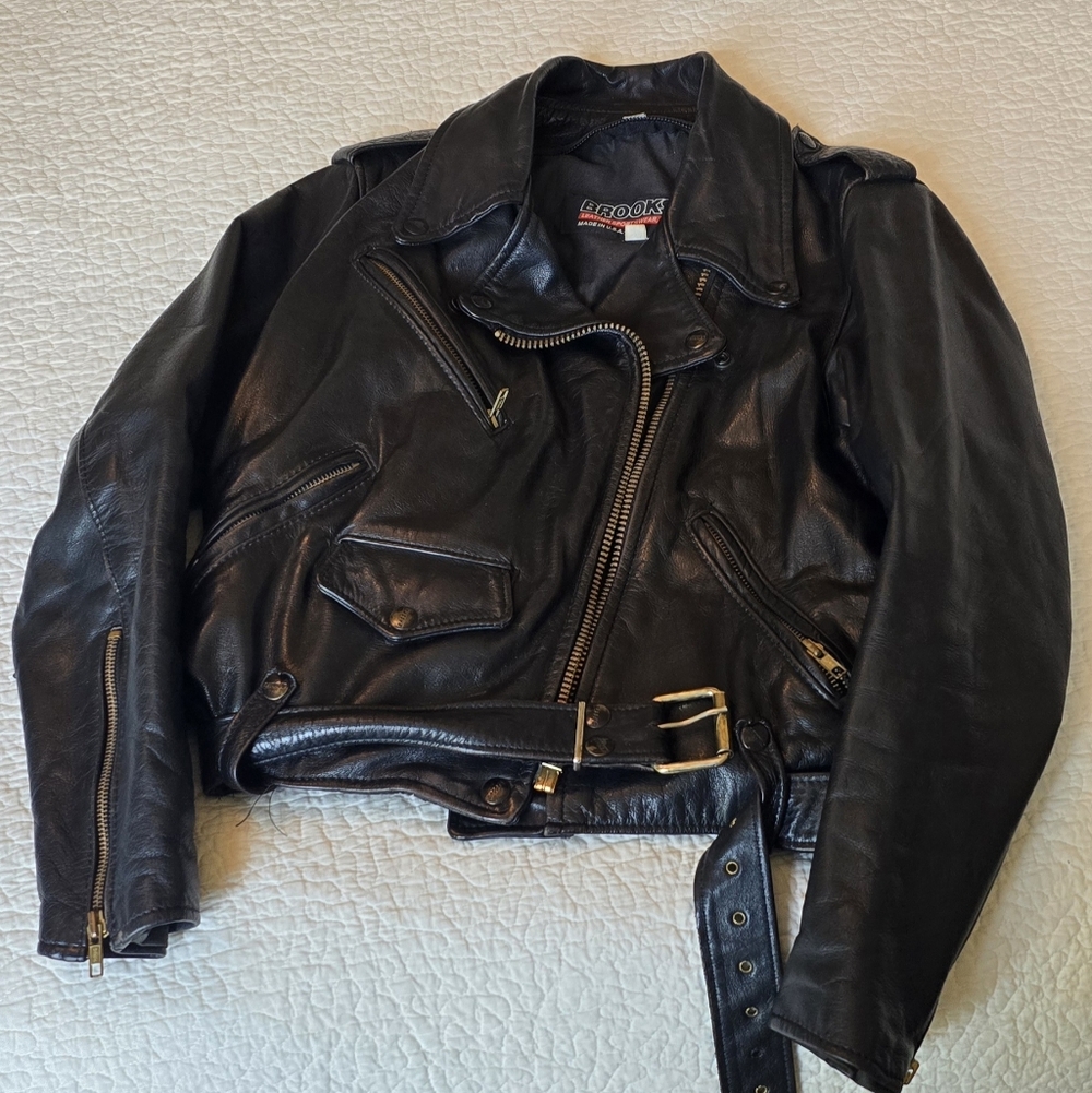 Brooks Black Leather Jacket
